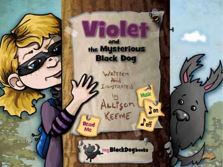 Violet and the Mysterious Black Dog illustrated cover