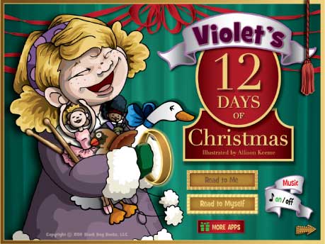 Violet’s 12 Days of Christmas illustrated cover
